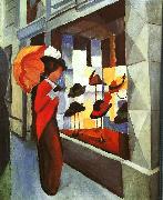 August Macke Hat Shop oil